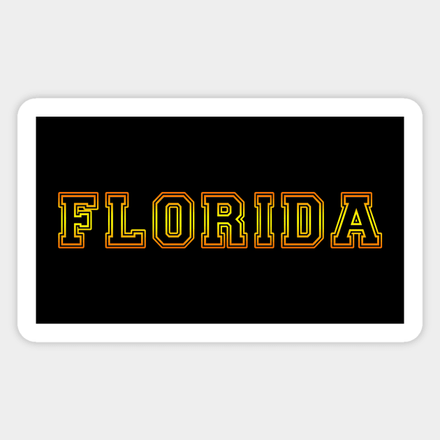 Florida Pride Black, Yellow and Gold Sticker by HighBrowDesigns
